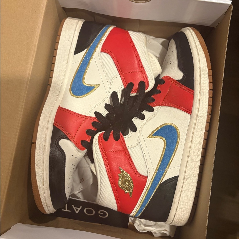 Nike Air Jordan Sneakers Red Black White